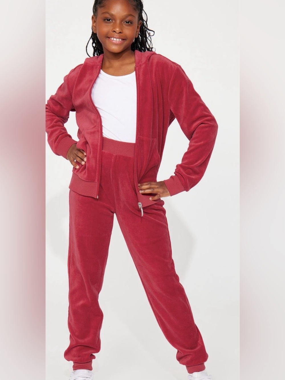 Cozy Red Fleece Tracksuit